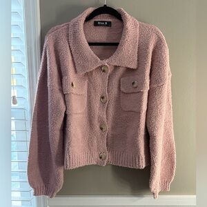 NWOT Blue B Women's Pink Teddy Jacket